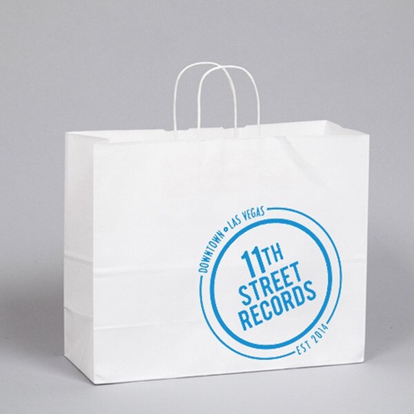 White Kraft Paper Custom PRINTED Sh